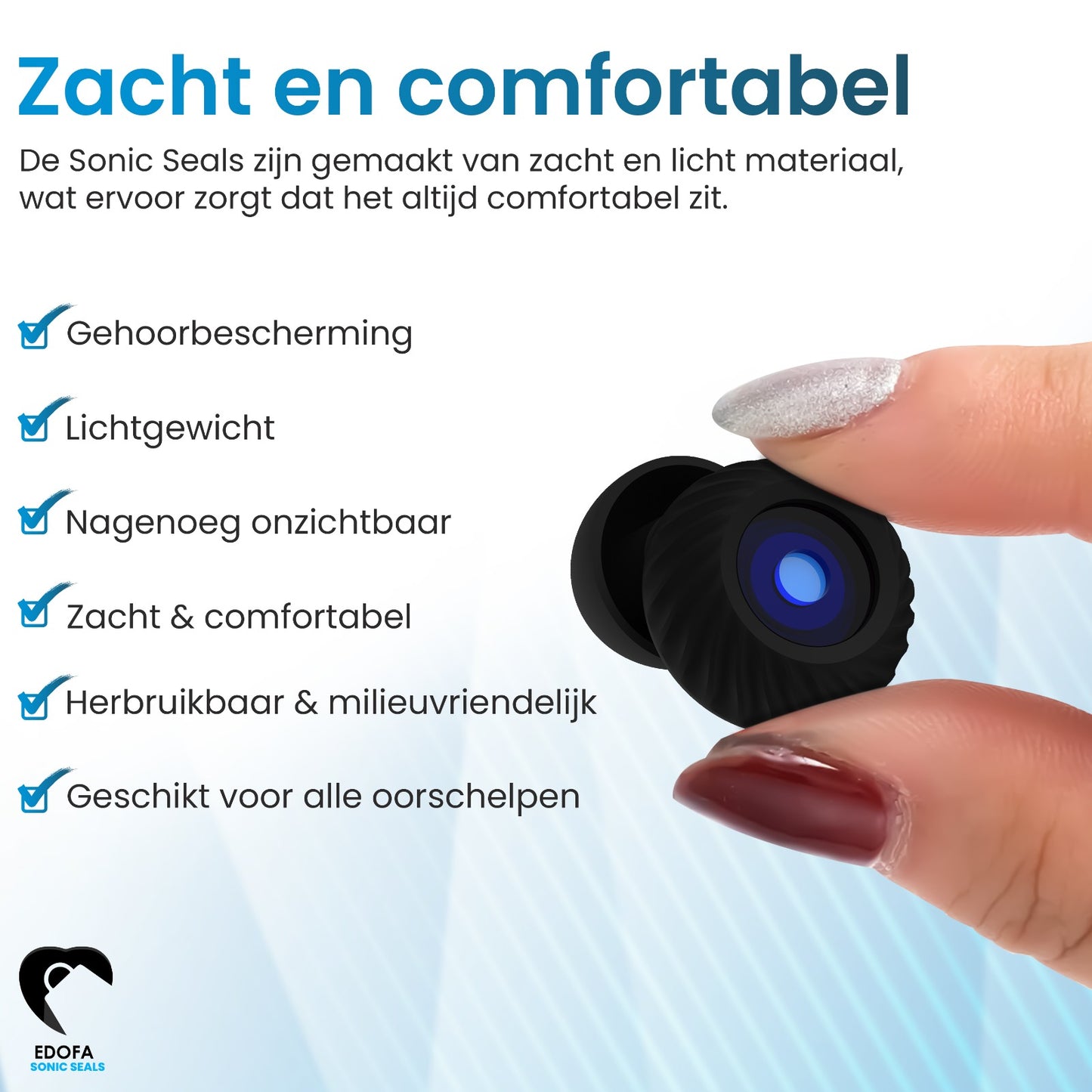 EdoFa Sonic Seals Oordopjes voor Festival, Slaap, Concentratie - 32db